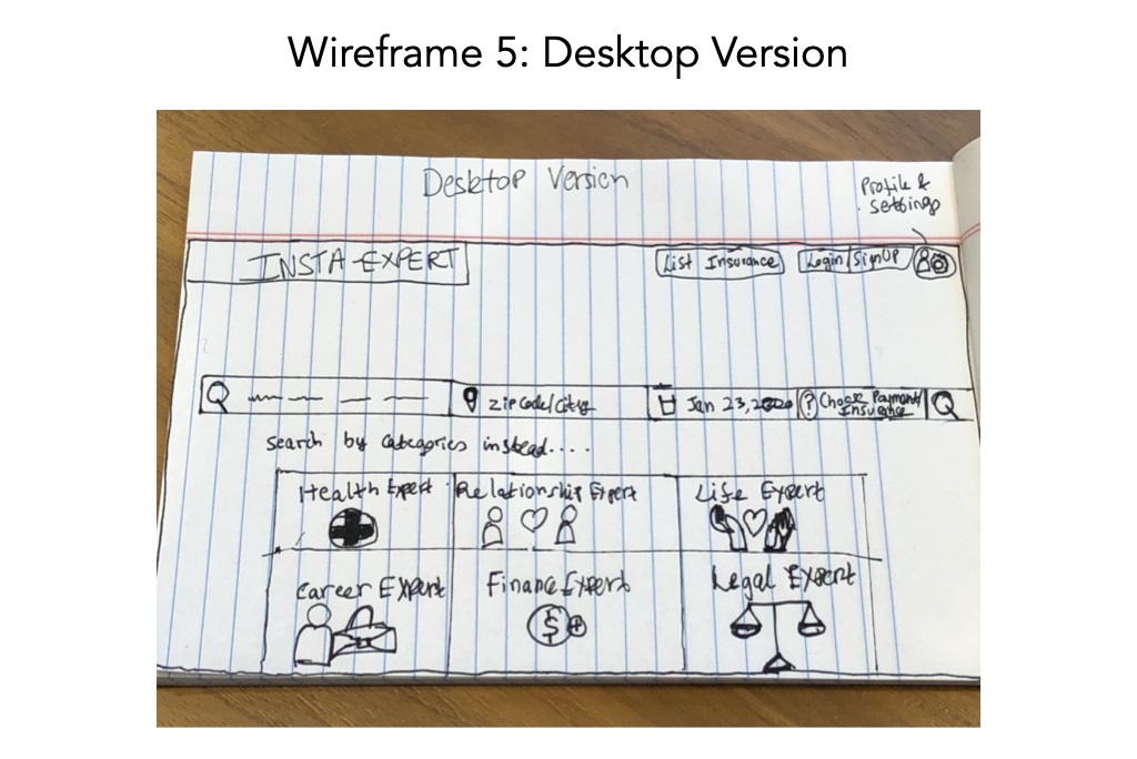 Low Fidelity Wireframes