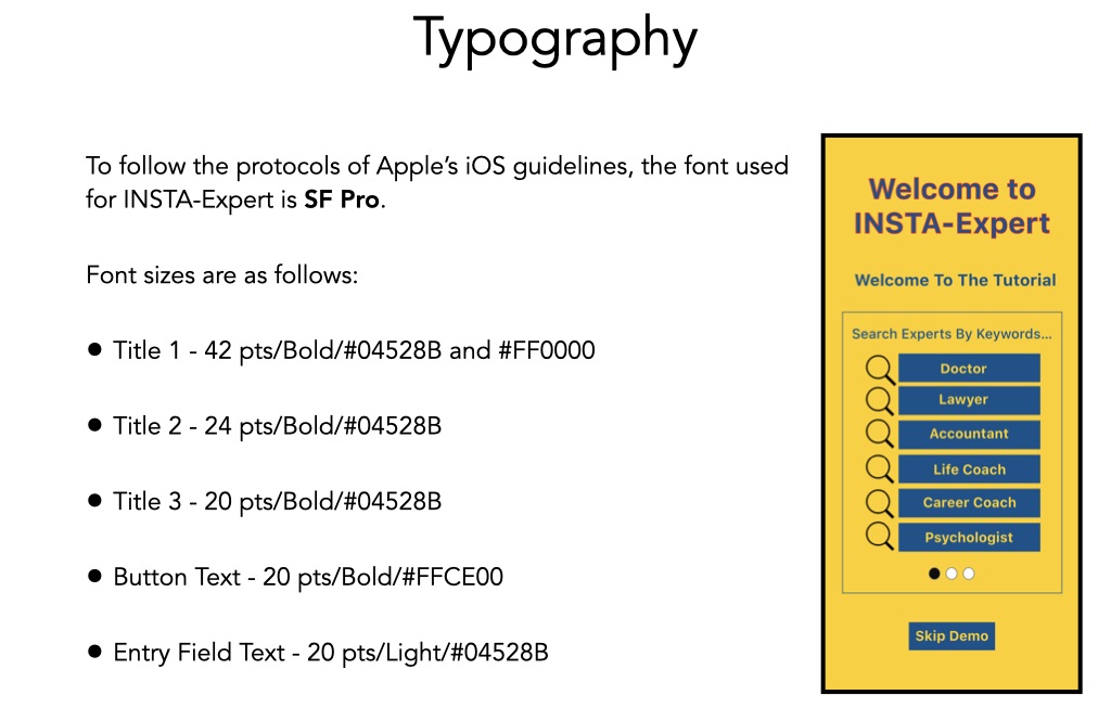 High Fidelity Prototypes